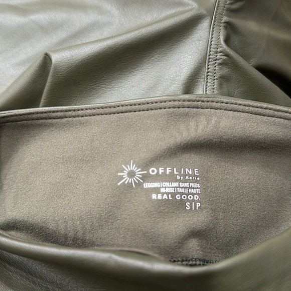 NWT Offline by Aerie Real Luxe Faux Leather Leggings Size Small - Picture 5 of 6